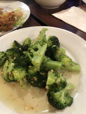 Broccoli in Garlic and Oil - perfectly cooked, just enough salt, the right amount of garlic