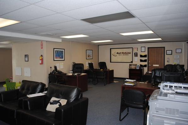 Santa Ana bail bonds office interior view.