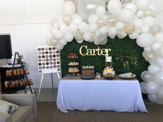 Baby Carter's desert bar. Donut Wall was a hit!