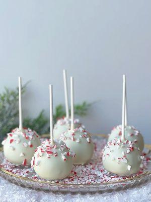 Chocolate peppermint cake pops