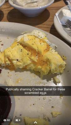 The "scrambled" eggs