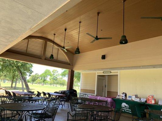 Covered patio area