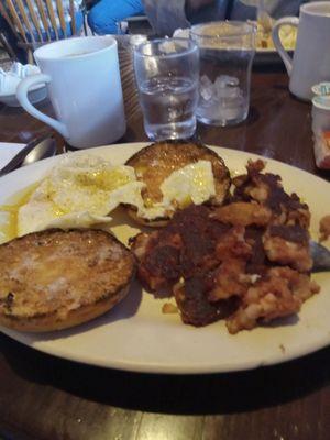 Cornedbeef hash and eggs