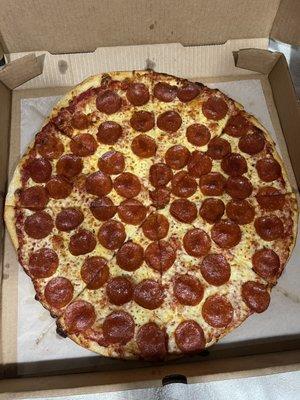 Pepperoni pizza with double pepperoni