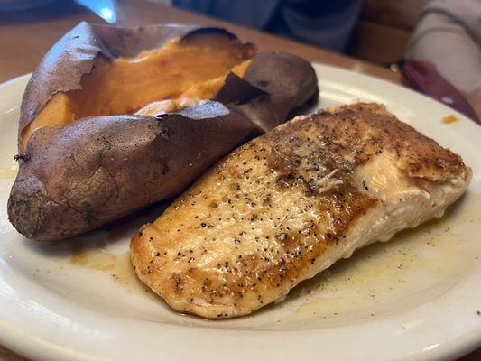 Broiled Salmon with sweet potato