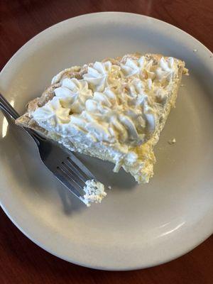 Slice of coconut cream pie (bigger than it looks)