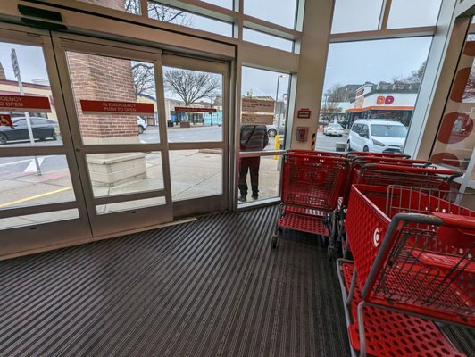 Entry door to Target where CVS is located