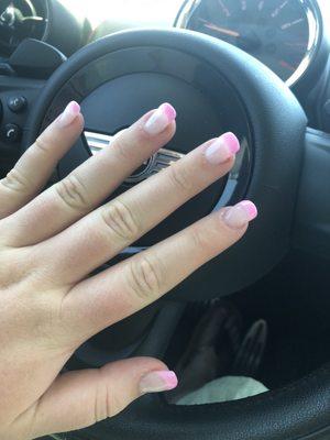 Full set French tip nails