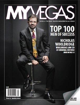 MYVEGAS Mag cover feature for Nicholas M. Wooldridge.