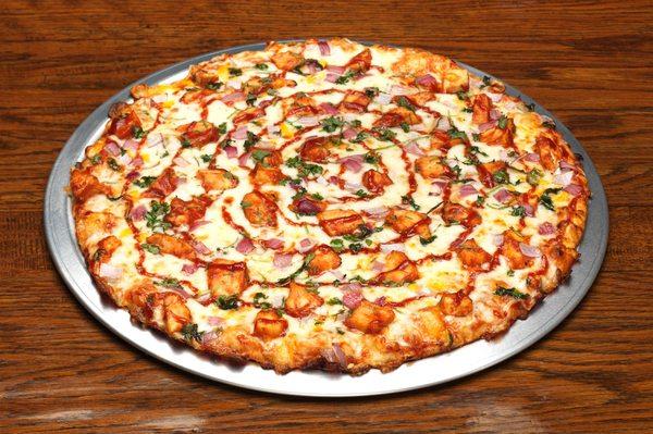 Rusty's BBQ Chicken Pizza - White meat chicken marinated in BBQ sauce