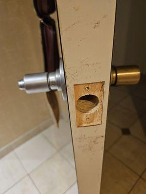 Broken bathroom door