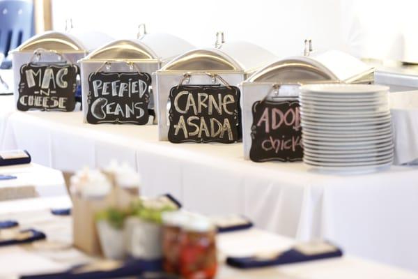 Buffet Set Up - Sakacs Wedding (May 16, 2015 - Big Bear, CA)