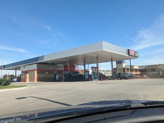 Entrance to gas station