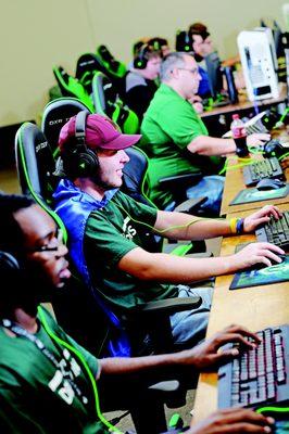 Esports 4,000 square-foot arena--one of the largest collegiate gaming spaces in the nation.