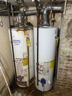 (Before) Old Defective Hot Water Heater.