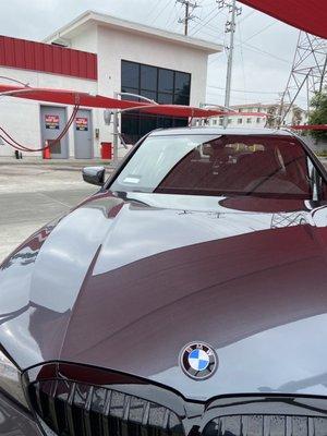 The car gets a natural shine and pop every time