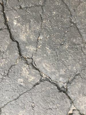 cracks not filled