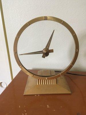 Art Deco Golden Ring Clock