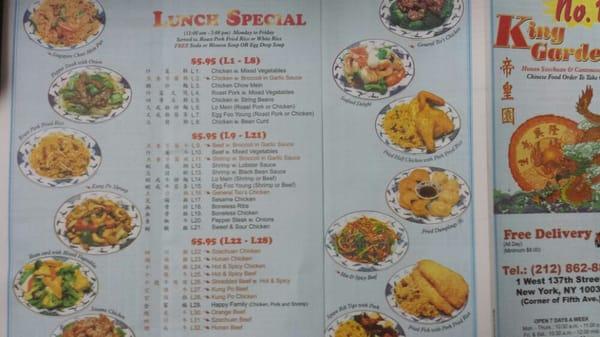 lunch menu