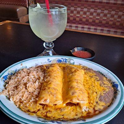 Chicken enchiladas, always add habanero