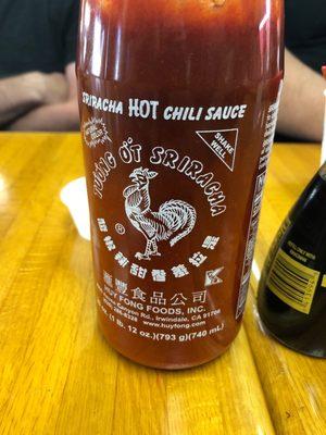 Siracha bottle