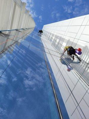 Doing a construction clean at Amazon headquarters