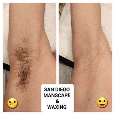 Under arm wax for men