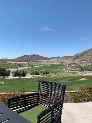 View of 18th hole from the patio