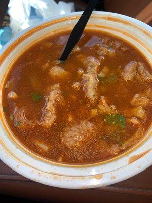 Menudo to go without the fixings