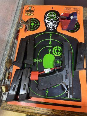 Practicing at Westside Gun Range . My new CZ 75 SPO1 Pistol awesome. Check maybe DF Brothers has it in Stock.