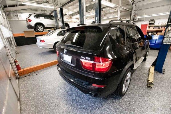 There's never a dull moment in the shop. Our car lifts work as hard as our certified mechanics do!