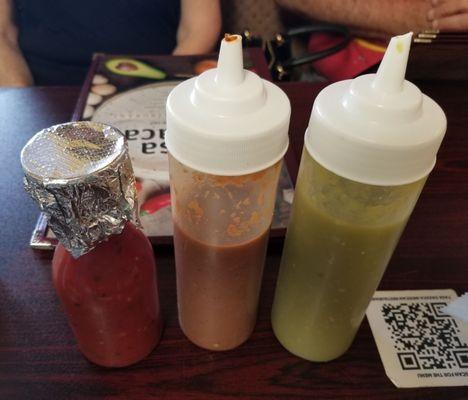 Assortment of different salsa