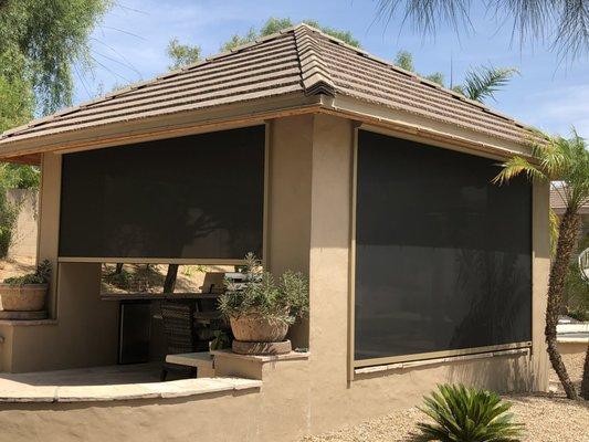 Get more use from your outdoor living areas with Solution Screens to protect.