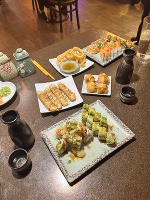 AYCE - long rolls, appetizers, sake