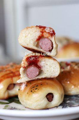 Inside of Mini Sausage Bun ($2.15 for a bag of 2)