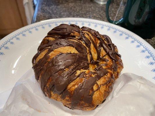 Chocolate croissant. The bottom was coated with chocolate. Definitely for chocolate lovers