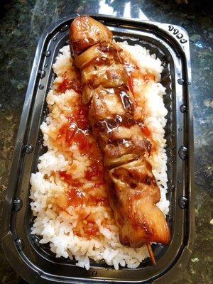 Chicken bento with sweet chili sauce