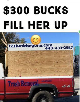 Fill her up for $300 bucks!