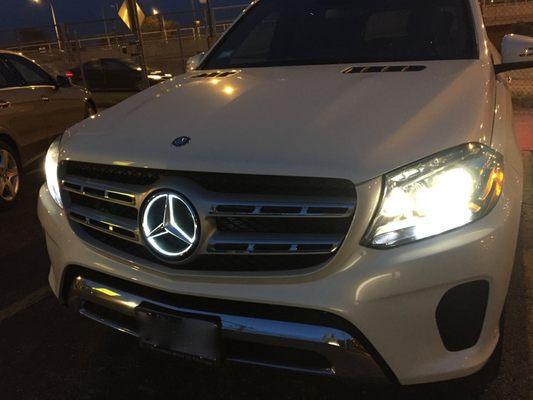 2016 GLS450 retrofit OEM illuminated Mercedes Benz logo in front grille