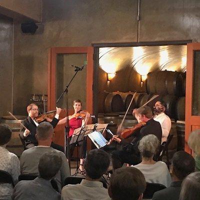 Great concert in the barrel room at J. Christopher Wines