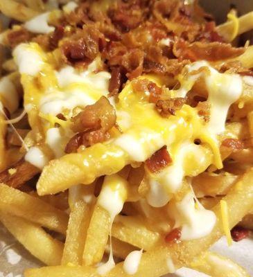 Bacon cheese fries with your grilled cheese.