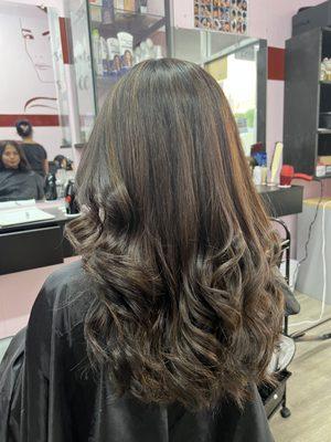 Highlights with light brown