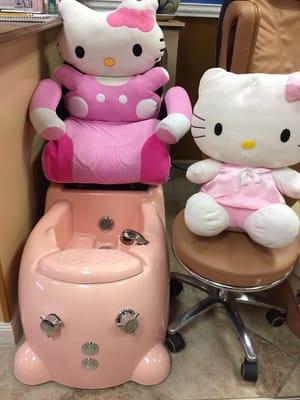 Pedicure chair for children!  They love it and always want to come back!