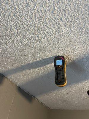 Sometimes you can't see it with your eyes, but the moisture meter never lies.