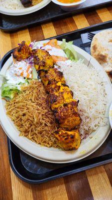 Chicken Kabob with Rice & Salad