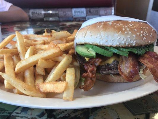 Best Bacon Avocado Burger in the area ! My all time fav !!