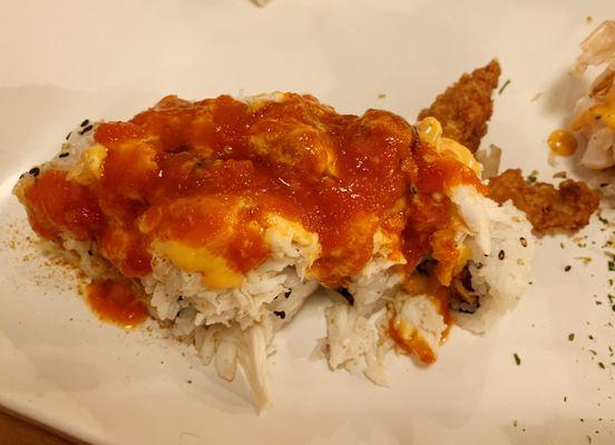 Shinjuku murderer- soft shell crap soaked in sriracha- yike!  must AVOID