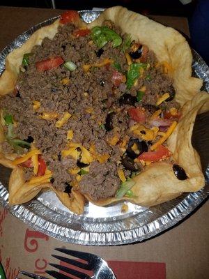 I was reading someone's review about the taco salad so I ordered one wow awesome