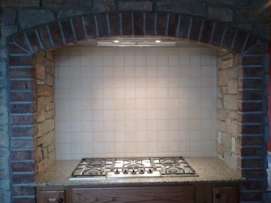 backsplash installation.