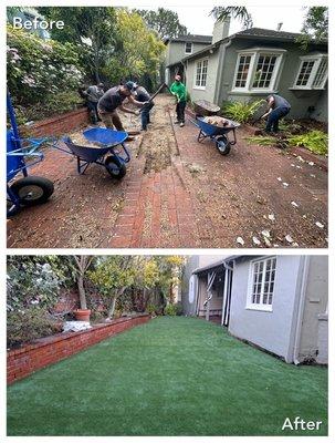 Turf installation